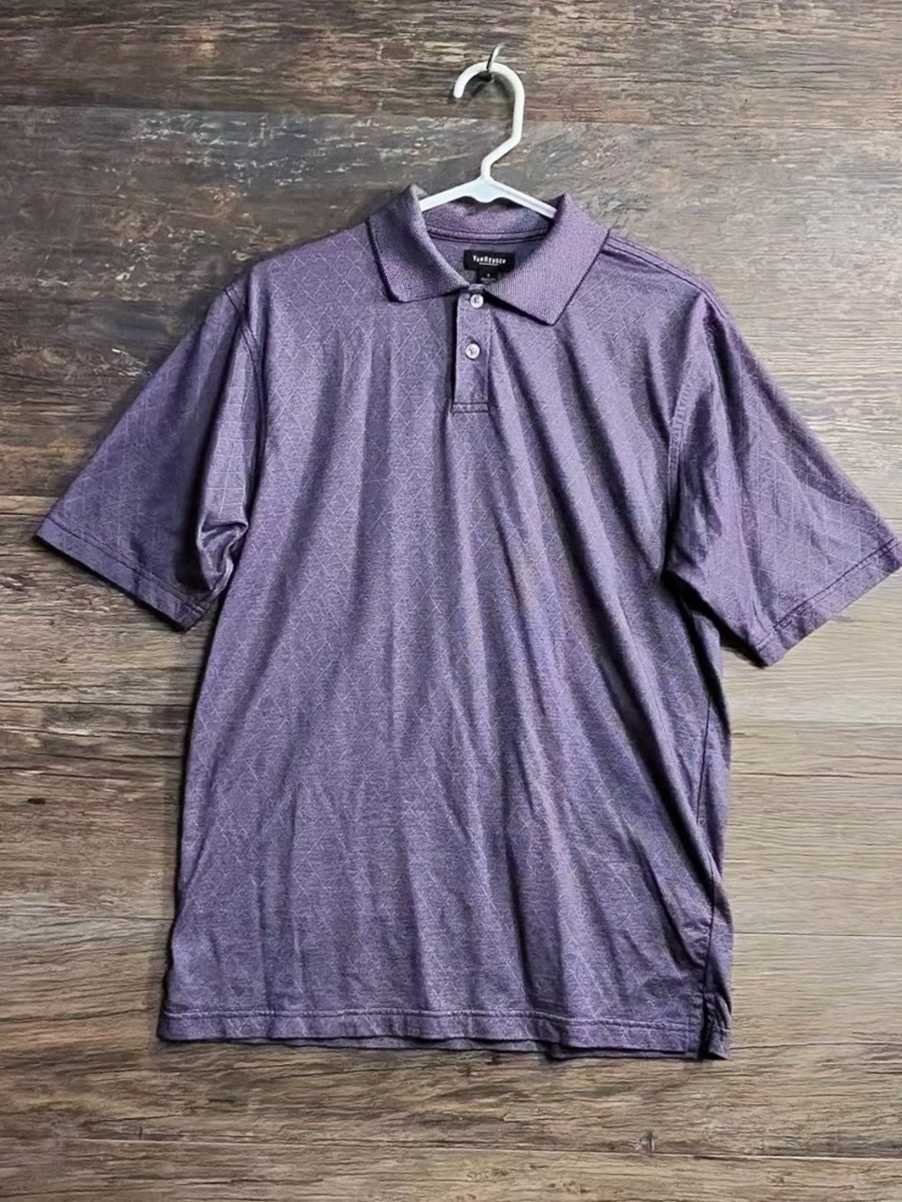 Van Heusen Men's Heather Purple Polo Golf Shirt